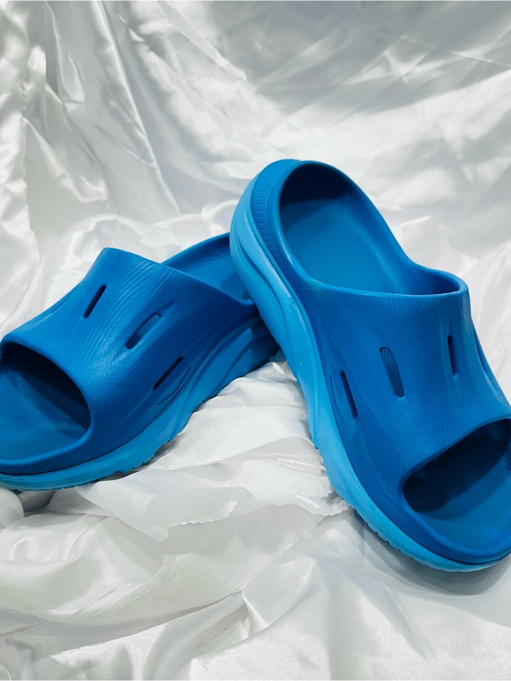 Hoka Ora Recovery Slide 3 Blue Slip-Ons Sz 6 - Picture 2 of 5